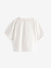 Reebok Tie Front Boxy Printed 100% Cotton T-Shirt - Image 8 of 9