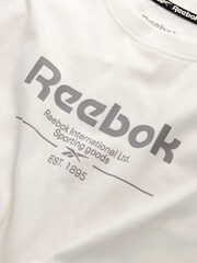 Reebok Tie Front Boxy Printed 100% Cotton T-Shirt - Image 9 of 9