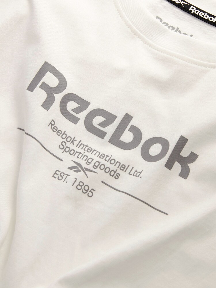 Reebok Tie Front Boxy Printed 100% Cotton T-Shirt - Image 9 of 9