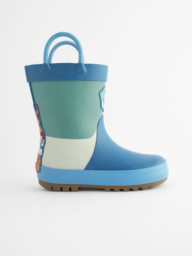 Blue Colourblock Paw Patrol Handle Wellies - Image 2 of 9