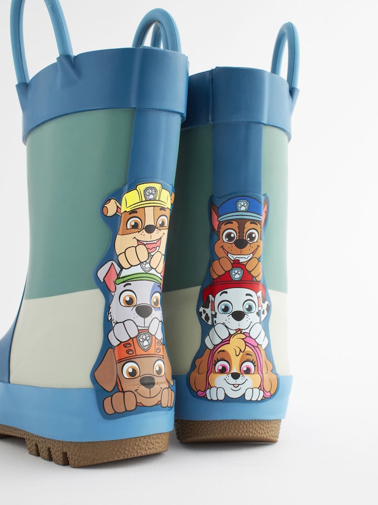 Buy Blue Colourblock Paw Patrol Handle Wellies from the Next UK
