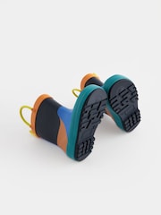 Blue/Orange Colourblock Handle Pull-On Wellies - Image 5 of 5