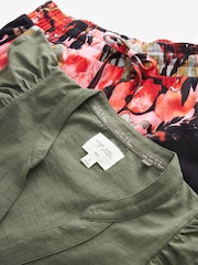 Khaki/Red Floral Cotton Pyjamas - Image 9 of 9