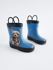Cobalt Blue Bear Handle Pull-On Wellies - Image 1 of 5