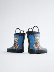 Cobalt Blue Bear Handle Pull-On Wellies - Image 3 of 5