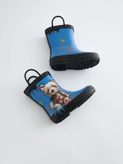 Cobalt Blue Bear Handle Pull-On Wellies - Image 5 of 5