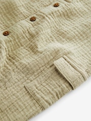 Khaki Green 100% Cotton Sleeveless Romper - Image 3 of 3