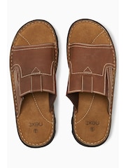 Brown Leather Mules - Image 4 of 5