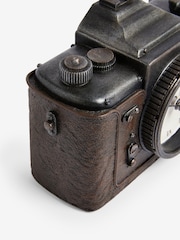 Black Vintage Camera Mantel Clock - Image 4 of 4