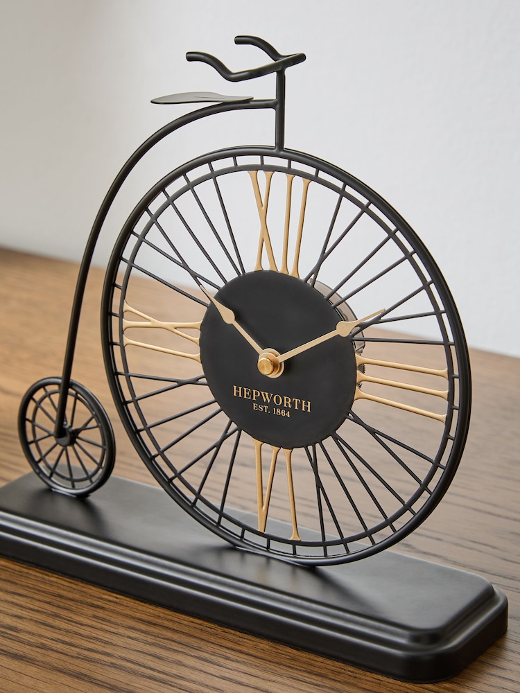 Black Penny Farthing Mantel Clock - Image 2 of 4