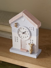 Natural Bertie Bear House Mantel Clock - Image 2 of 4