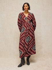 White Stuff Purple Leela Midi Dress - Image 1 of 6
