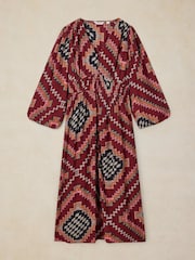 White Stuff Purple Leela Midi Dress - Image 5 of 6