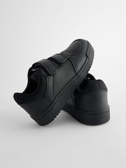 Black Wide Fit (G) Touch Fastening School Shoes - Image 3 of 5