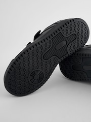 Black Wide Fit (G) Touch Fastening School Shoes - Image 4 of 5
