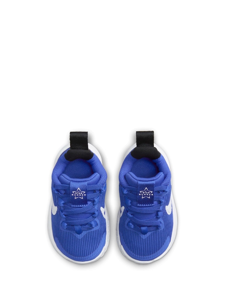 Nike Blue Infant Star Runner 4 Trainers - Image 1 of 9