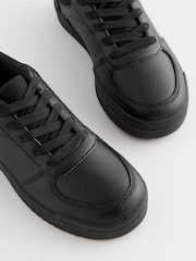 Black Wide Fit (G) School Lace-Up Shoes - Image 3 of 5