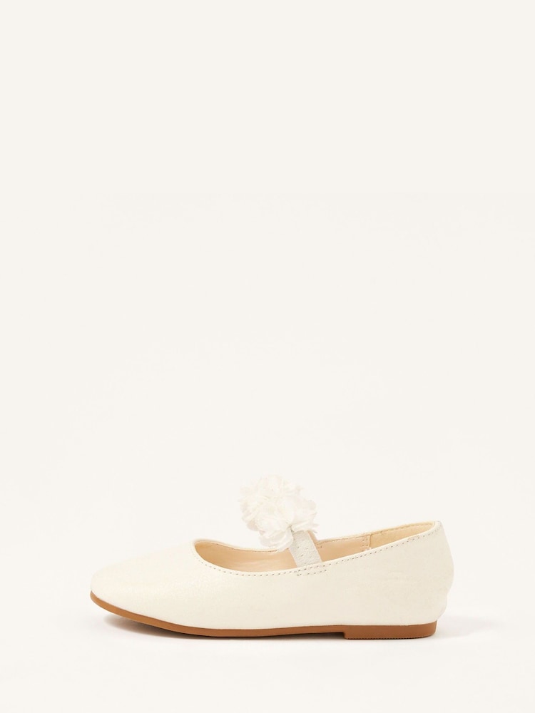 Monsoon Natural Shimmer Corsage Walker Shoes - Image 1 of 4