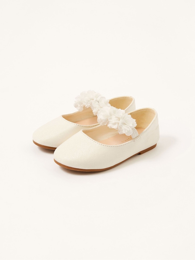 Monsoon Natural Shimmer Corsage Walker Shoes - Image 2 of 4