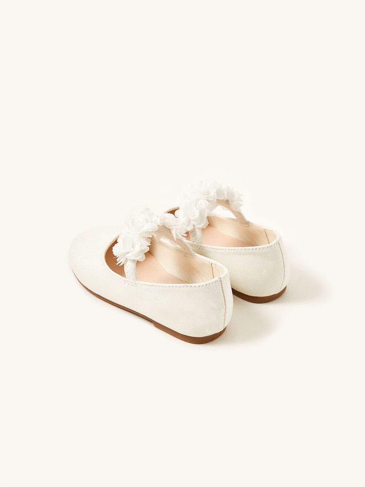 Monsoon Natural Shimmer Corsage Walker Shoes - Image 4 of 4