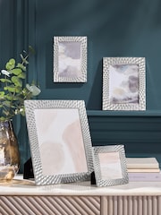 Silver Geometric Photo Frame - Image 2 of 8