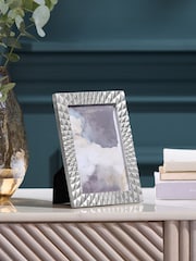 Silver Geometric Photo Frame - Image 4 of 8