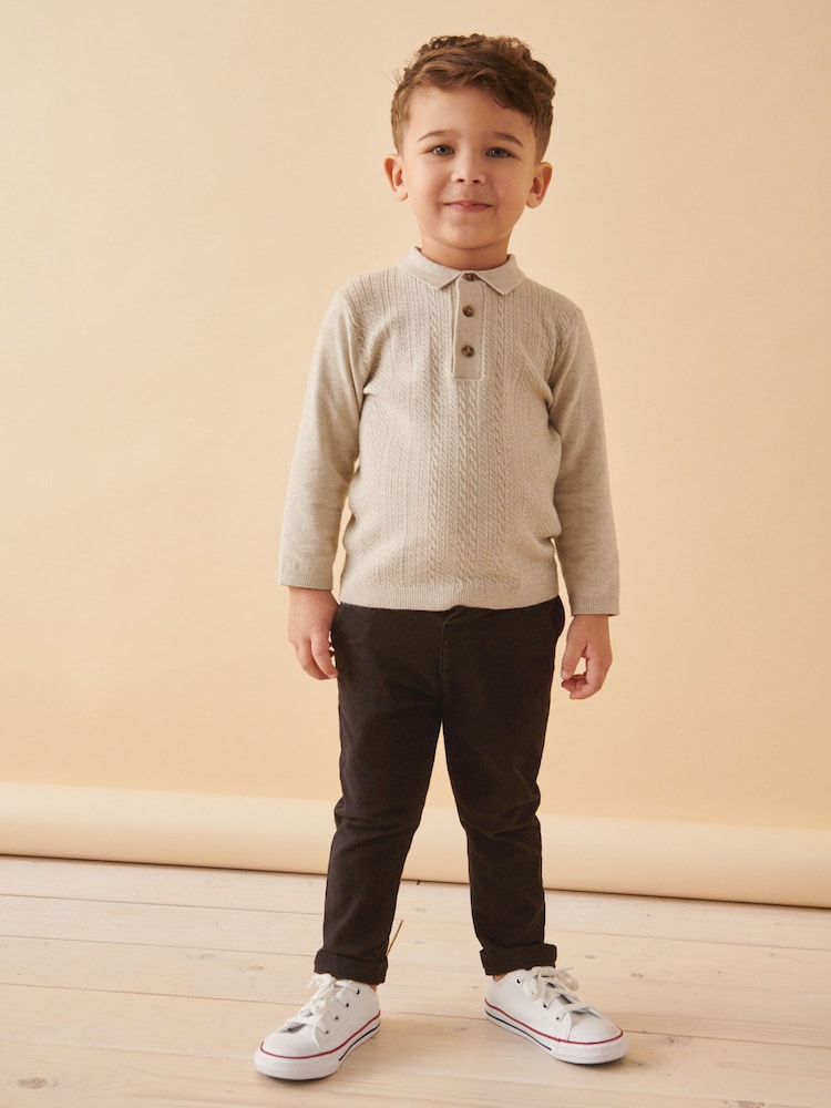 Brun - Pantalon chino extensible (3mths-7yrs) - Image 1 de 6