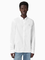 AllSaints White Hawthorne Long sleeve Shirt - Image 1 of 10