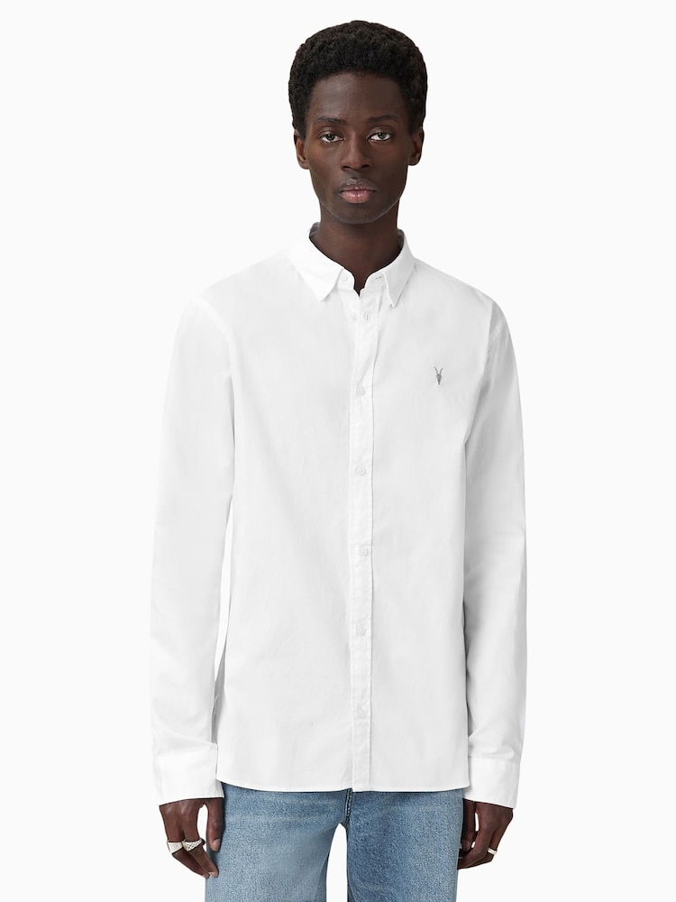 AllSaints White Hawthorne Long sleeve Shirt - Image 1 of 10 AllSaints White Hawthorne Long sleeve Shirt - Image 1 of 10