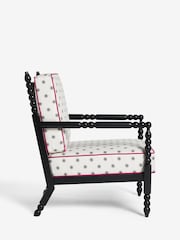 Rockett St George Vintage Star Bobbin Accent Chair - Image 5 of 7