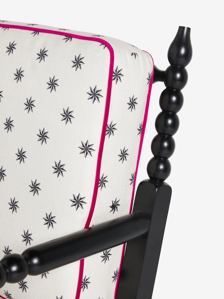 Rockett St George Vintage Star Bobbin Accent Chair - Image 7 of 7