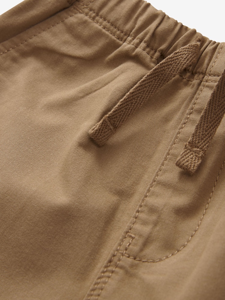Tan Brown 100% Cotton Side Pocket Pull-On Trousers (3mths-7yrs) - Image 7 of 7