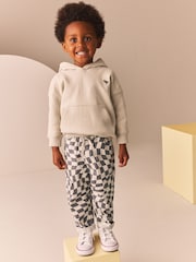 Grey/White Checkerboard Side Pocket 100% Cotton Pull On Trousers (3mths-7yrs) - Image 2 of 7