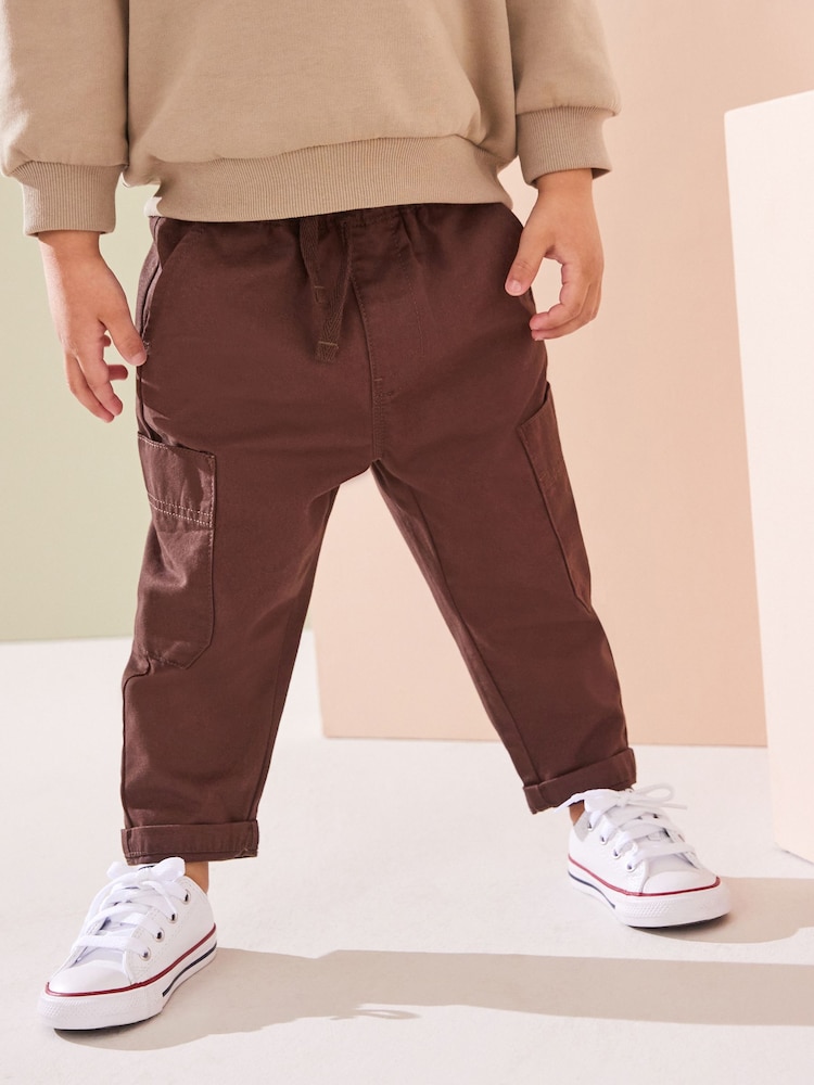 Braun - Schlupfhose mit Seitentaschen aus 100 % Baumwolle (3M.–7J.) - Bild 1 von 7
