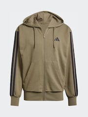 adidas Green Essentials 3-Stripes French Terry Full-Zip Hoodie - Image 7 of 7