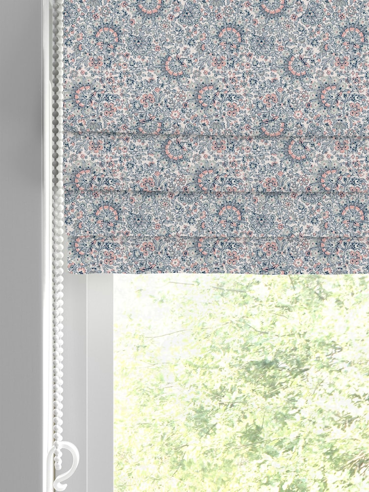 Laura Ashley Pale Slate Painswick Paisley Made to Measure 100% Cotton Roman Blinds - Image 2 of 6