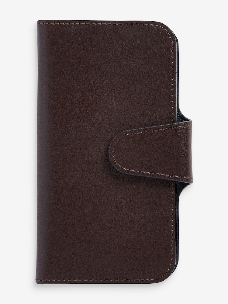 Braun - Lederetui für Iphone 14 Pro - Bild 1 von 3 Braun - Lederetui für Iphone 14 Pro - Bild 1 von 3