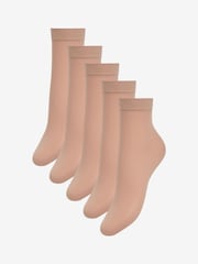 Nue - 20 Denier Chaussettes cheville 5 Lot - Image 6 de 7