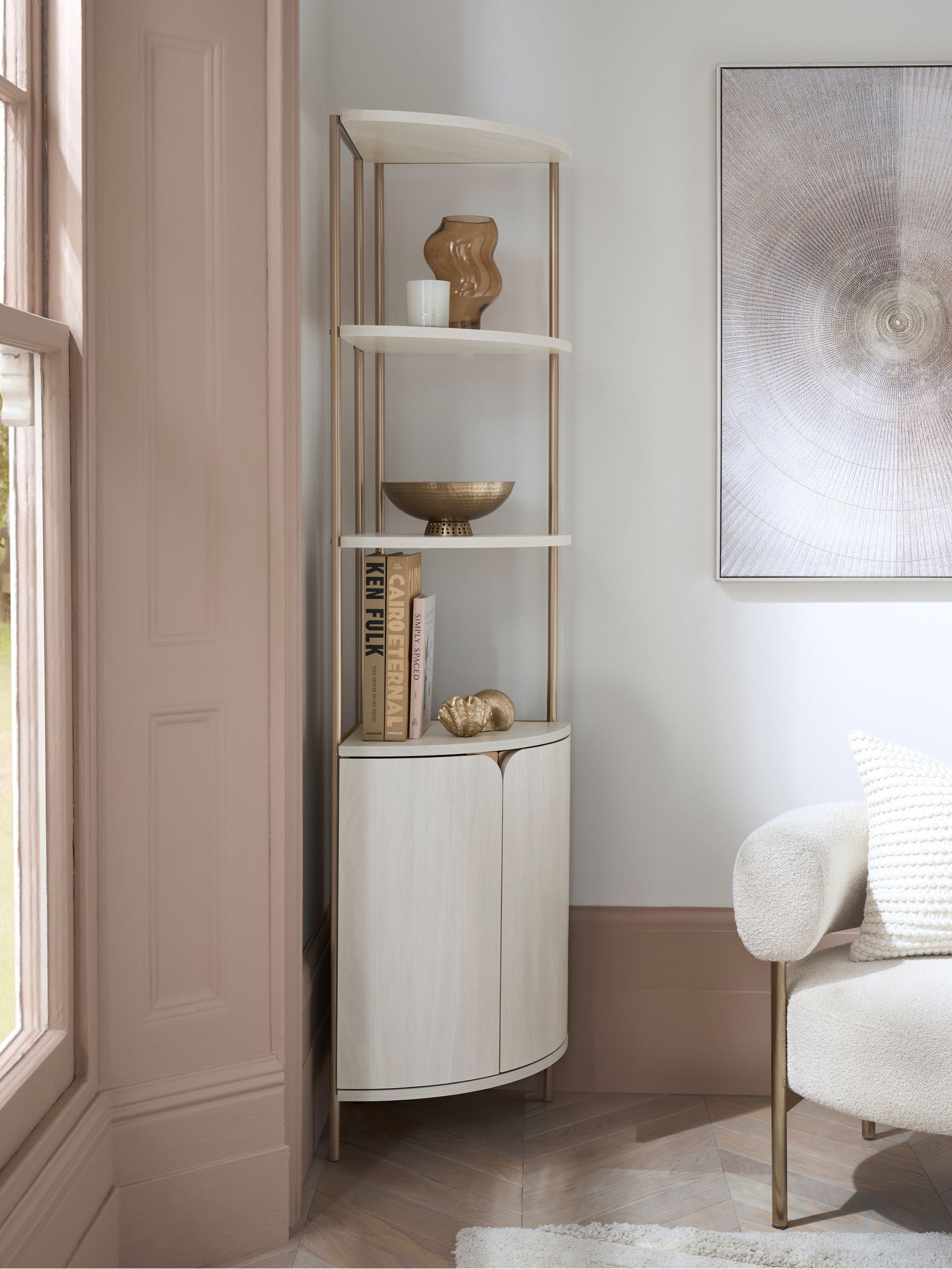 Buy Light Evie Oak Effect Corner Shelf from the Next UK online shop
