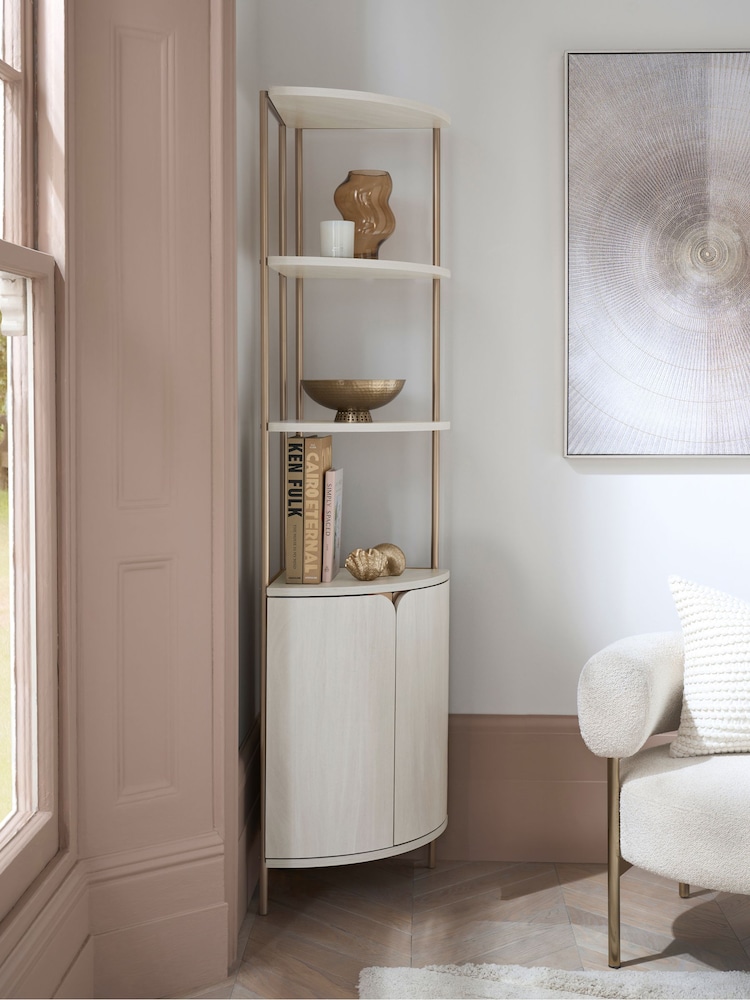 Light Evie Oak Effect Corner Shelf - Image 2 of 8 Light Evie Oak Effect Corner Shelf - Image 2 of 8