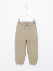 River Island Green Girls 100% Cotton Cargo Joggers - Image 1 of 4