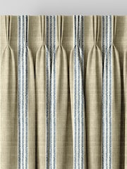 Emily Bond Indigo Blue George Stripe Made to Measure Curtains - Image 5 of 9