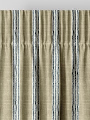 Emily Bond Indigo Blue George Stripe Made to Measure Curtains - Image 6 of 9