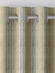 Emily Bond Indigo Blue George Stripe Made to Measure Curtains - Image 7 of 9