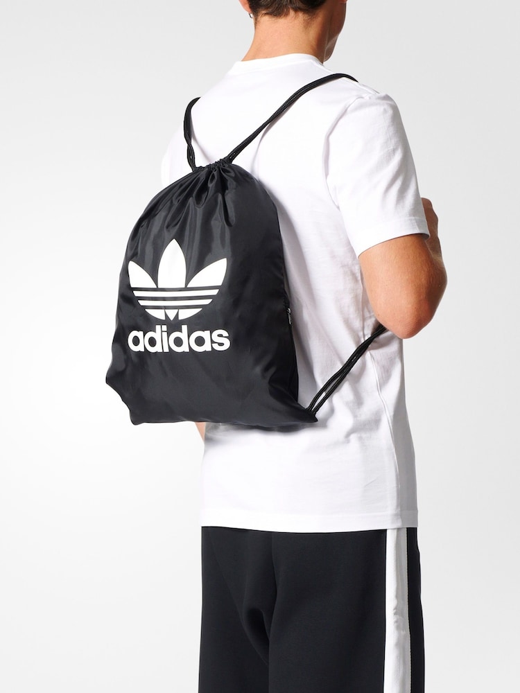 adidas Originals Black Trefoil Gym Sack Bag - Image 1 of 10