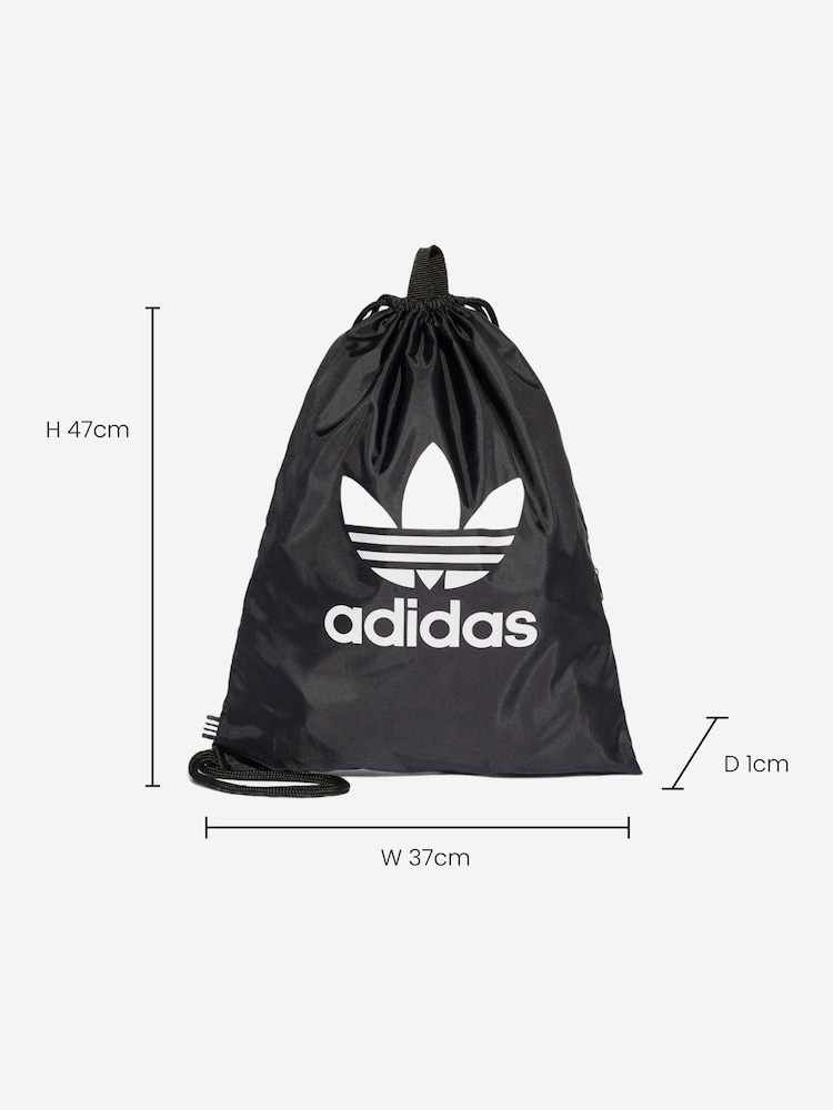 adidas Originals Black Trefoil Gym Sack Bag - Image 6 of 10