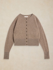 White Stuff Brown Kylie Cashmere Nep Cardigan - Image 5 of 6