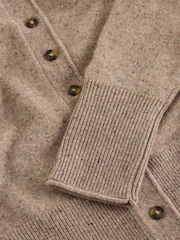 White Stuff Brown Kylie Cashmere Nep Cardigan - Image 6 of 6