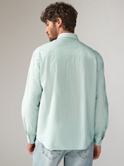 Green 100% Cotton Stripe Long Sleeve Shirt - Image 2 of 5