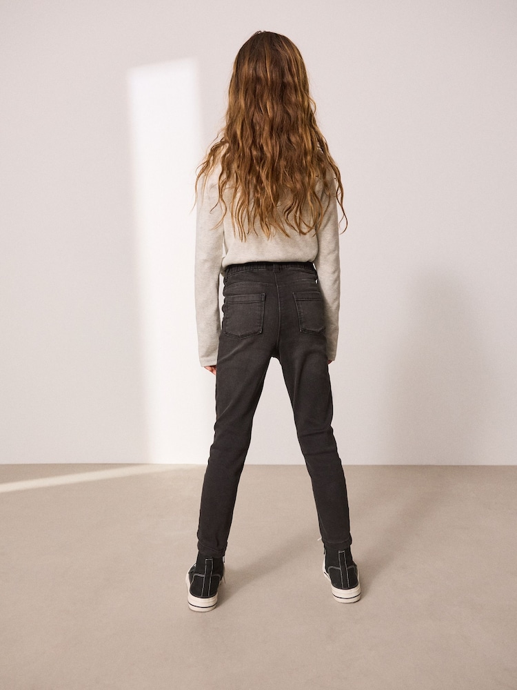 Buy Charcoal Grey Regular Length Stretch Jeggings (3-16yrs) from
